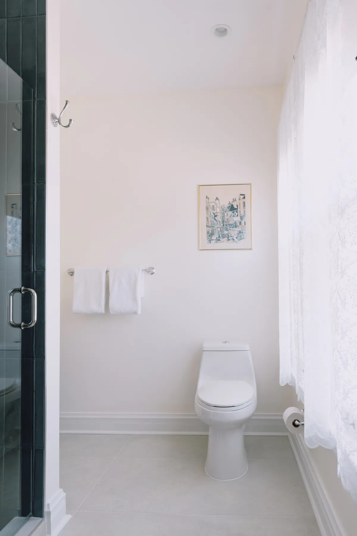 Shelley Room floor-to-ceiling tiled shower